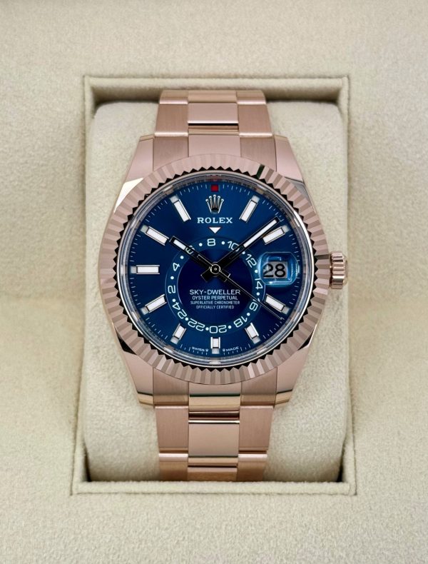 2025 Rolex Sky-Dweller 42mm 336935 Rose Gold Blue Dial (Unworn) (No. 1 of 2) for sale