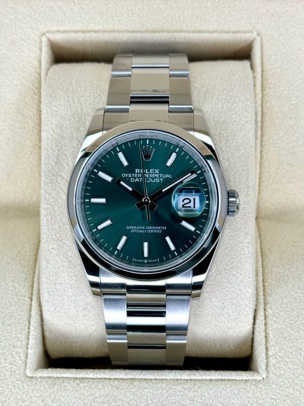 2024 Rolex Datejust 36mm 126200 Oyster Mint Green Dial (Unworn) for sale