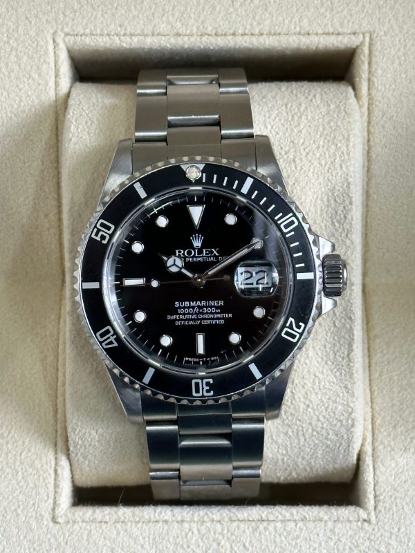 1989 Rolex Submariner Date 40mm 16610 Stainless Steel Black Dial for sale