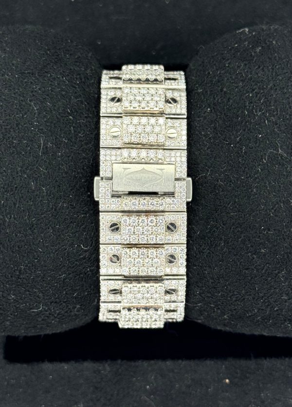 2021 Iced Out Santos De Cartier 39.8mm WSSA0037 Stainless Steel for sale
