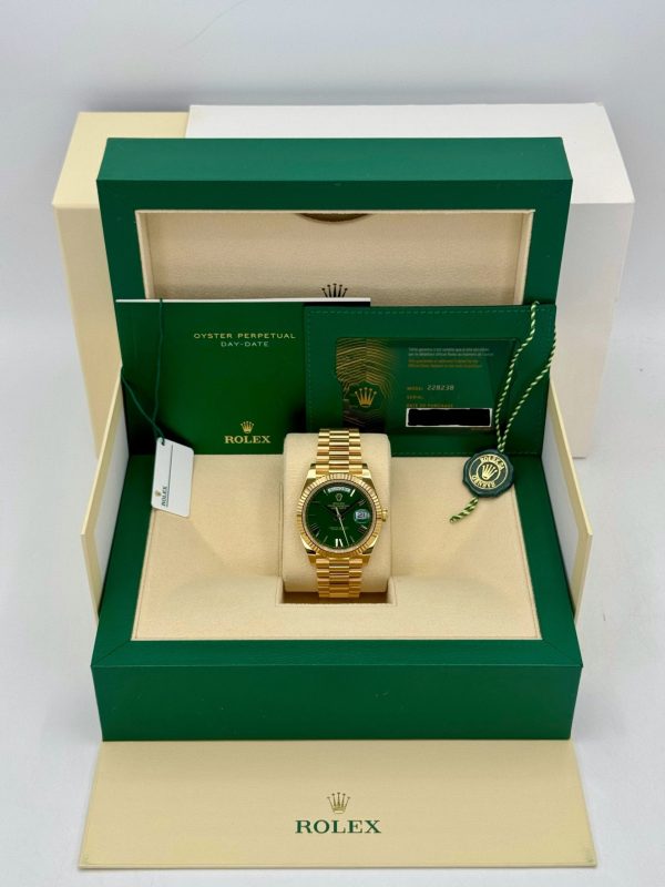 2023 Rolex Day-Date 40mm 228238 Presidential Green Dial (No. 2 of 2) for sale