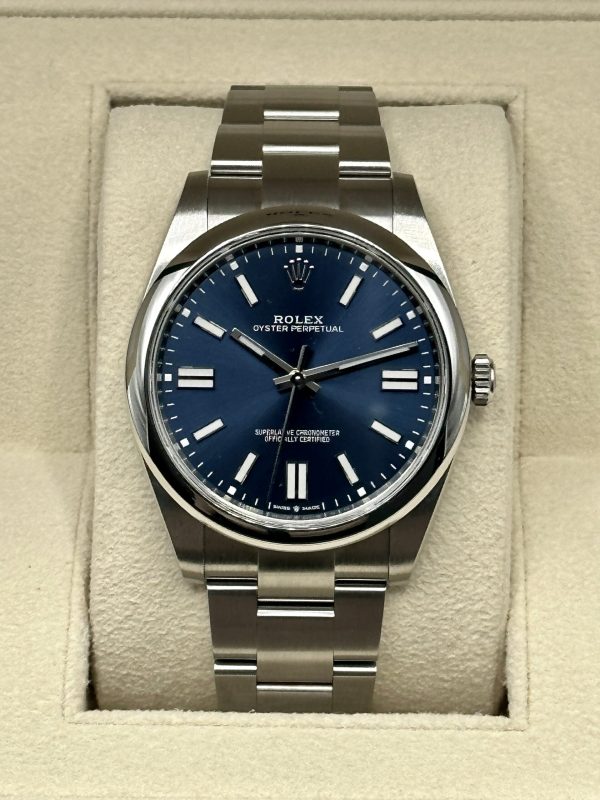 2022 Rolex Oyster Perpetual 41mm 124300 Blue Dial for sale