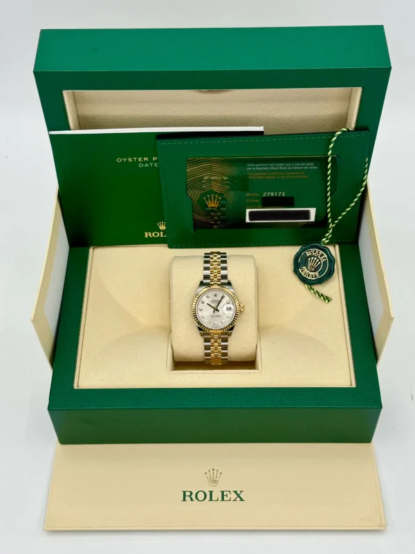 2024 Rolex Lady Datejust 28mm 279173 Jubilee Silver Diamond Dial (Unworn) for sale
