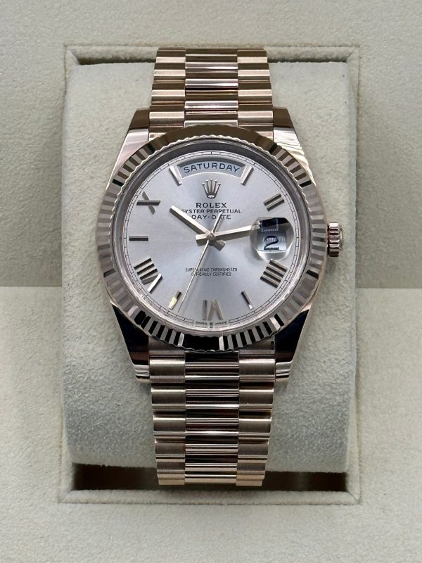 2021 Rolex Day-Date 40mm 228235 Presidential Rose Gold Sundust Dial for sale