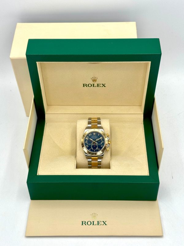 Rolex Daytona 40mm 116523 Two-Tone Blue Arabic Racing Dial for sale