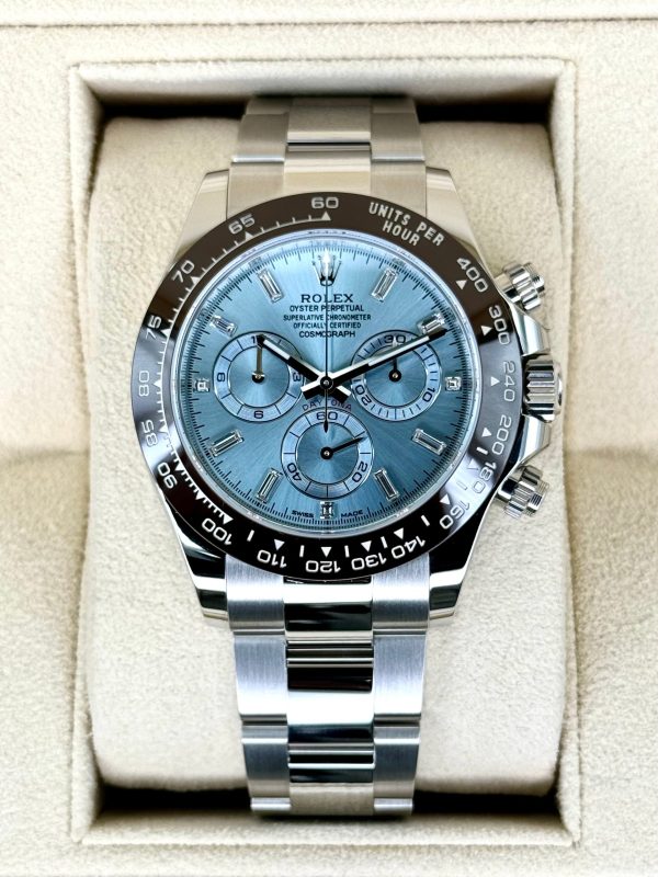 2023 Rolex Daytona 40mm 116506 Platinum Ice Blue Diamond Dial for sale
