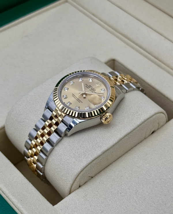 2025 Rolex Lady Datejust 28mm 279173 Jubilee Champagne Diamond Dial (Unworn) (No. 2 of 2) for sale