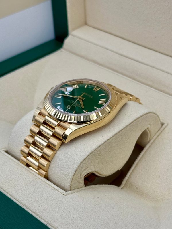 2023 Rolex Day-Date 40mm 228238 Arabic Calendar Green Dial for sale