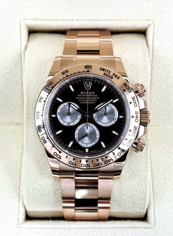 2024 Rolex Daytona 40mm 126505 Rose Gold Black Dial (Unworn) for sale