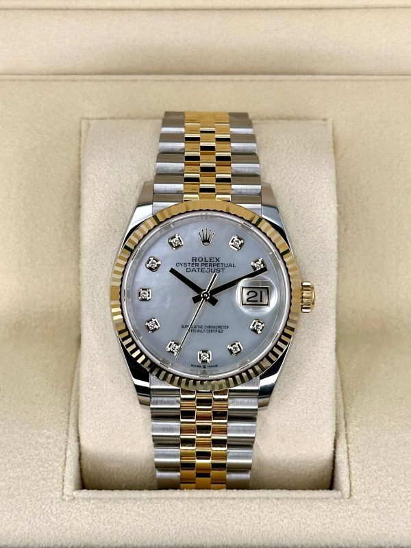 2023 Rolex Datejust 36mm 126233 Mother of Pearl Diamond Dial (Unworn) for sale