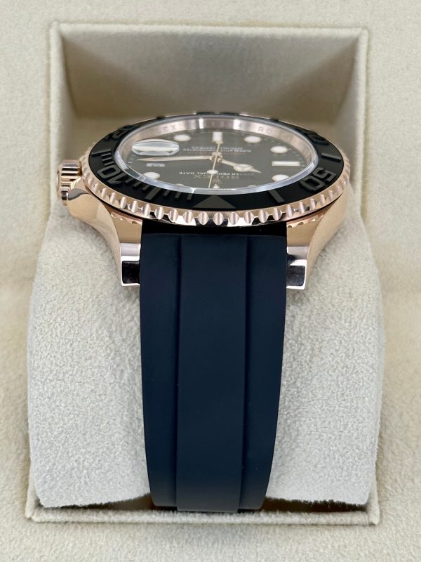 2023 Rolex Yacht-Master 40mm 126655 Rose Gold Oysterflex Black Dial (Unworn) for sale