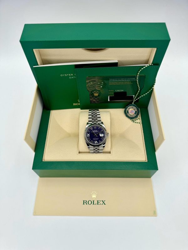 2025 Rolex Datejust 36mm 126234 Stainless Steel Jubilee Purple Dial (Unworn) for sale