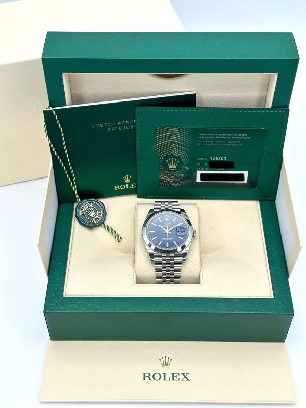 2023 Rolex Datejust 41mm 126300 Stainless Steel Jubilee Blue Dial for sale