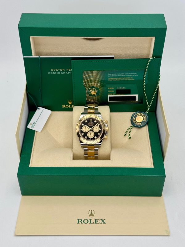 2025 Rolex Daytona 40mm 126503 Two-Tone Black Diamond Dial (Unworn) for sale
