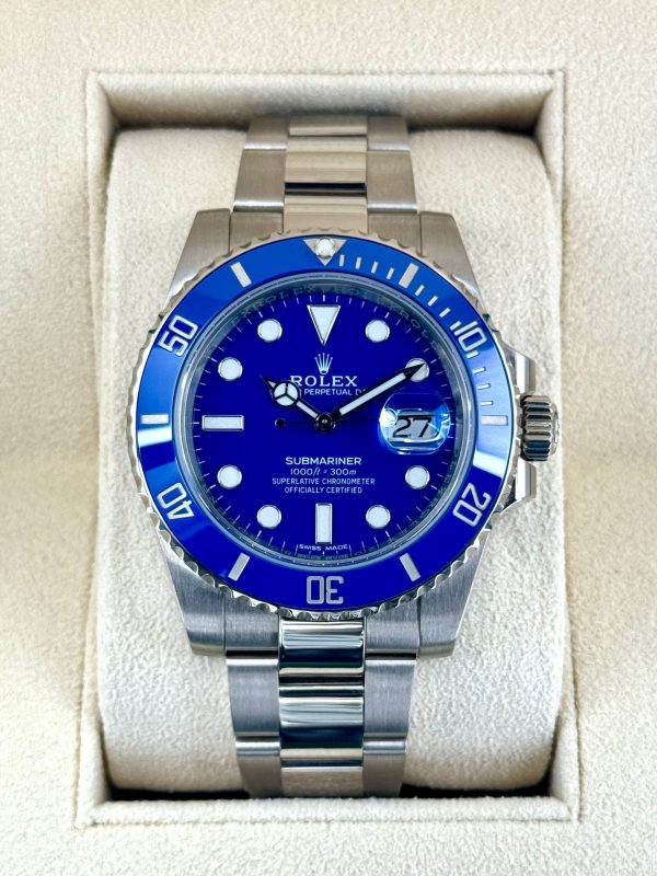 2018 Rolex Submariner “Smurf” 40mm 116619LB White Gold Blue Dial (No. 2 of 3) for sale