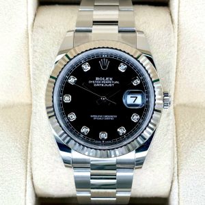 2025 Rolex Datejust 41mm 126334 Oyster Black Diamond Dial (Unworn) for sale
