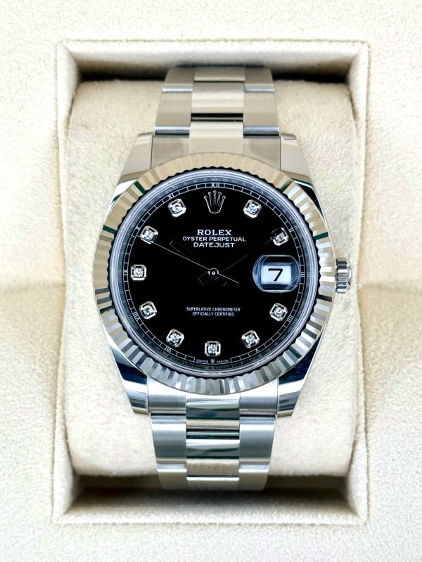 2025 Rolex Datejust 41mm 126334 Oyster Black Diamond Dial (Unworn) for sale