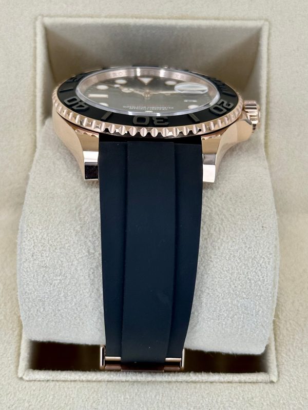 2023 Rolex Yacht-Master 40mm 126655 Rose Gold Oysterflex Black Dial (Unworn) for sale
