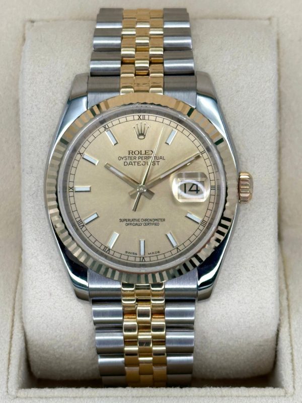 2005 Rolex Datejust 36mm 116233 Two-Tone Jubilee Champagne Dial for sale