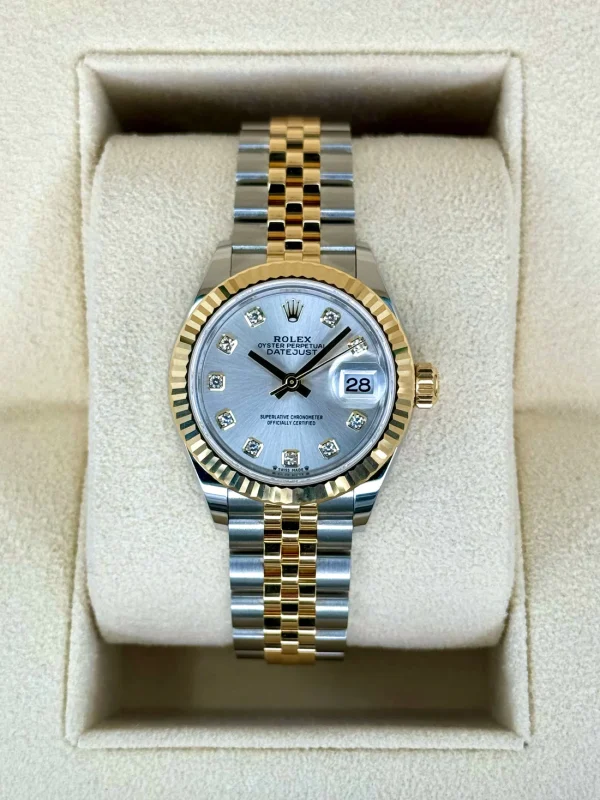 2024 Rolex Lady Datejust 28mm 279173 Jubilee Silver Diamond Dial (Unworn) for sale