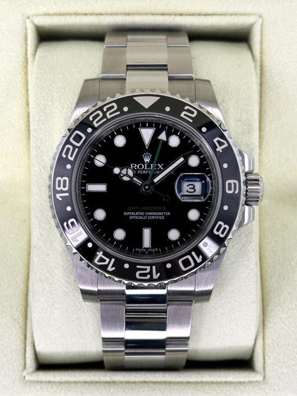 2011 Rolex GMT-Master II 40mm 116710LN Stainless Steel Black Dial (No. 1 of 2) for sale