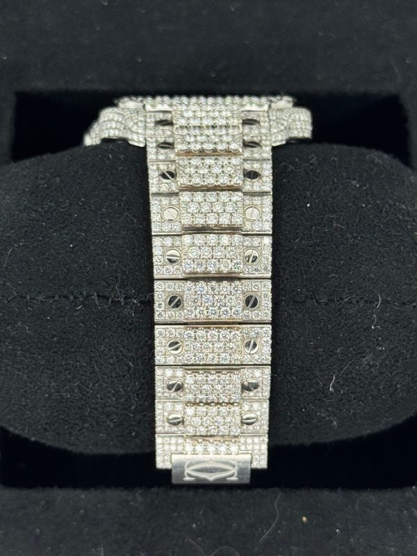 2021 Iced Out Santos De Cartier 39.8mm WSSA0037 Stainless Steel for sale