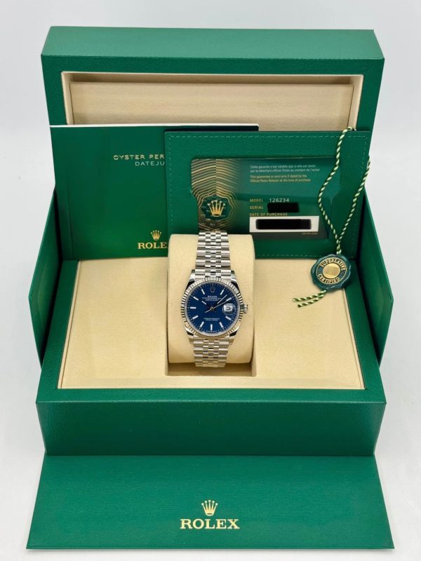 2025 Rolex Datejust 36mm 126234 Stainless Steel Jubilee Blue Dial (Unworn) for sale