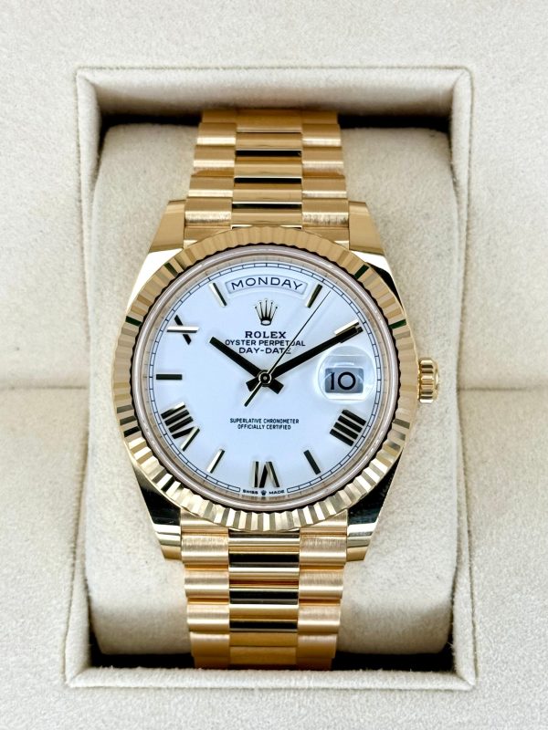 2024 Rolex Day-Date 40mm 228238 Presidential White Dial (Unworn) (No. 2 of 2) for sale