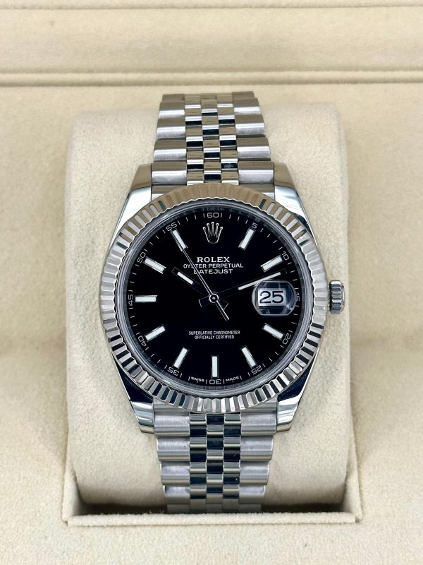 2021 Rolex Datejust 41mm 126334 Stainless Steel Jubilee Black Stick Dial for sale