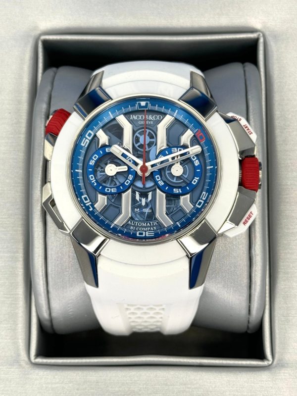 2020 Jacob & Co Epic X Chrono Messi 47mm EC313.20.PE.LL.K Titanium for sale