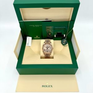 Rolex Day-Date 40mm 228235 Rose Gold Sundust Dial for sale