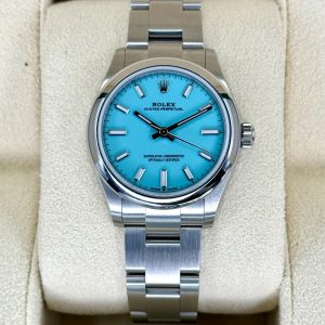 2021 Rolex Oyster Perpetual 31mm 277200 Turquoise Tiffany Blue Dial for sale