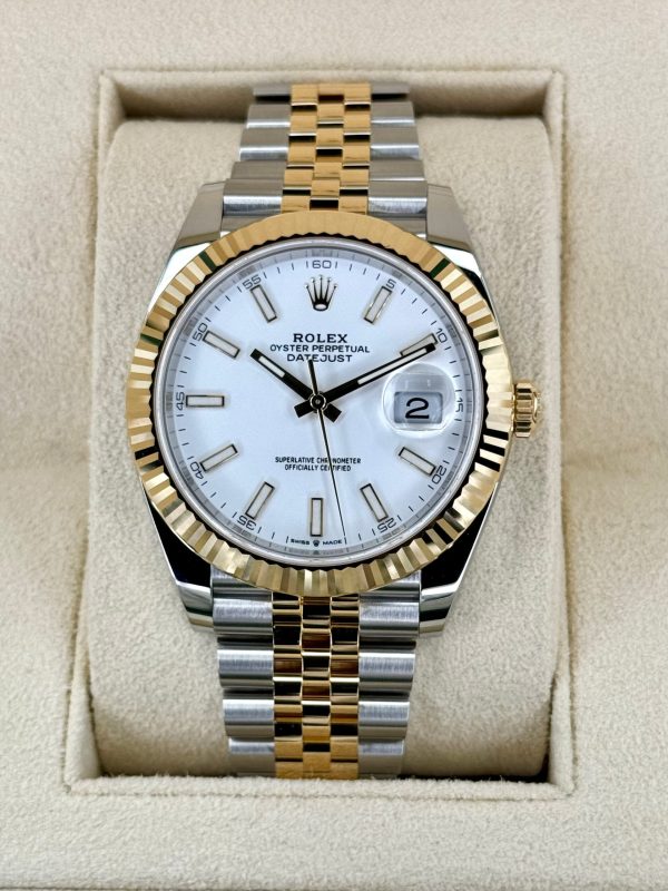 2024 Rolex Datejust 41mm 126333 Two-Tone Jubilee White Dial (Unworn) for sale