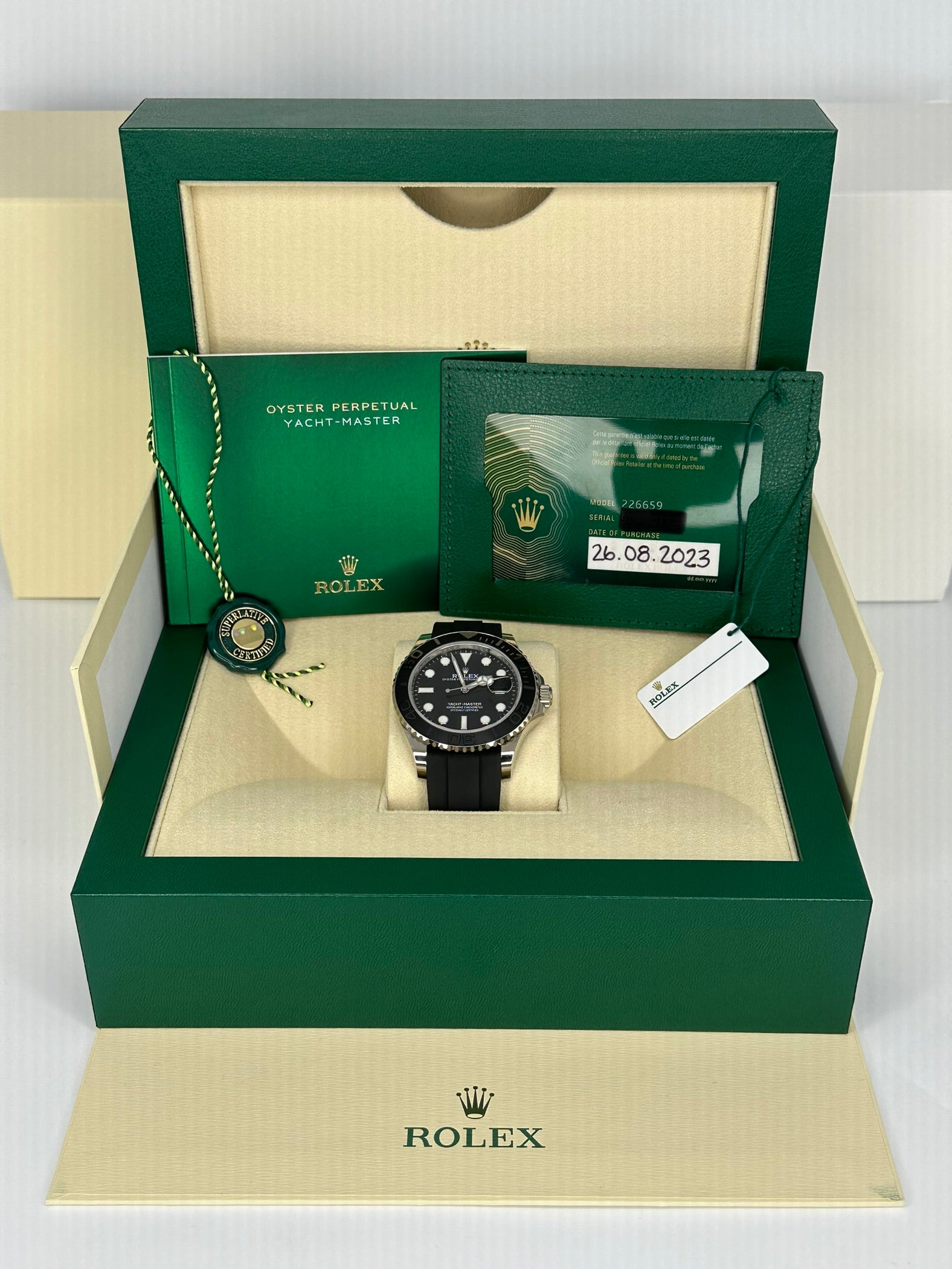 Rolex Yacht-Master 226659 dial and case detail