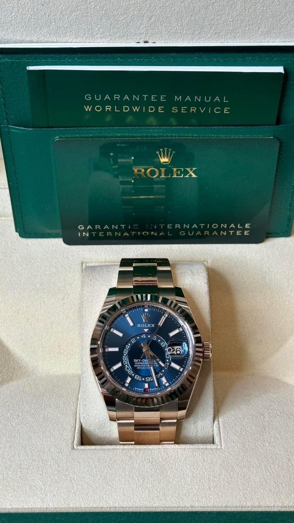 2023 Rolex Sky-Dweller 42mm 336935 Rose Gold Blue Dial (Unworn) for sale
