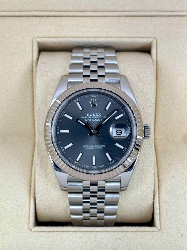 2017 Rolex Datejust 41mm 126334 Stainless Steel Jubilee Rhodium Dial for sale