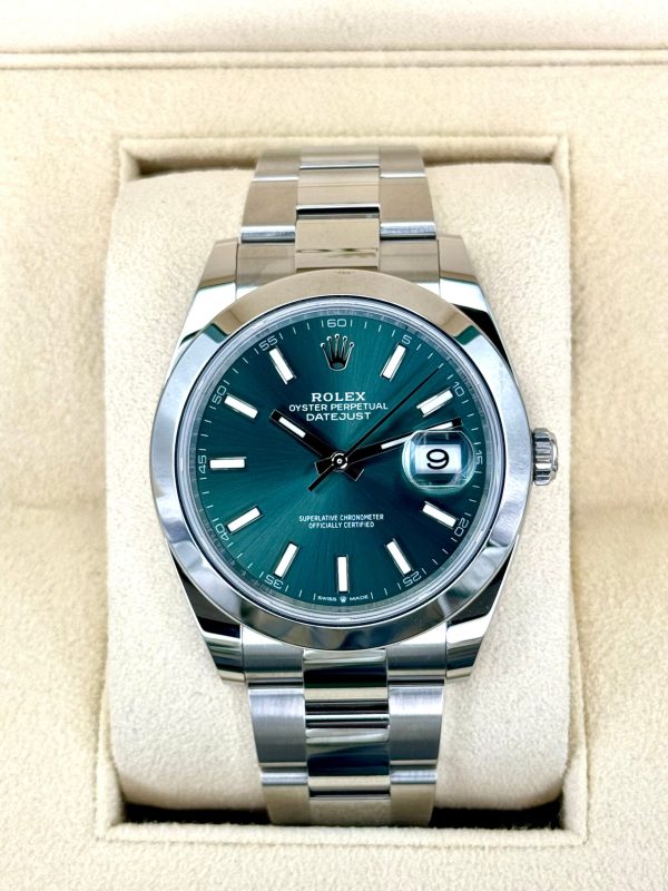 2023 Rolex Datejust 41mm 126300 Oyster Green Dial (Unworn) (No. 5 of 5) for sale