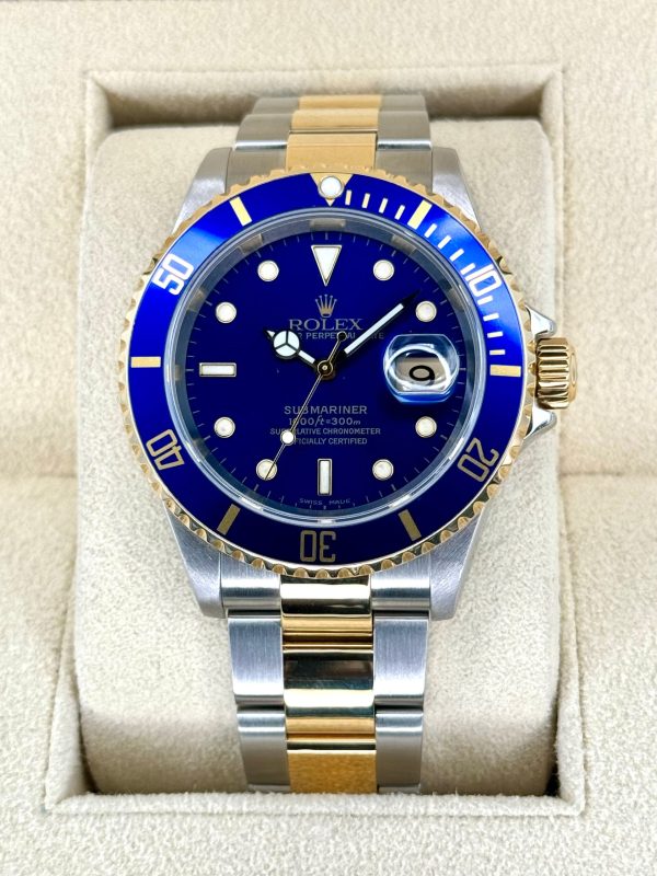 2003 Rolex Submariner “Bluesy” 40mm 16613 Two-Tone Blue Dial for sale
