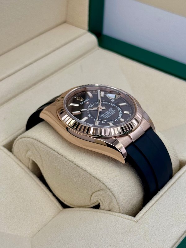 2022 Rolex Sky-Dweller 42mm 326235 Rose Gold Oysterflex Chocolate Dial (No. 2 of 2) for sale