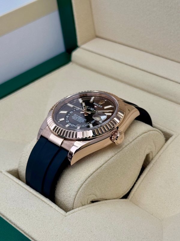 2022 Rolex Sky-Dweller 42mm 326235 Rose Gold Oysterflex Chocolate Dial (No. 2 of 2) for sale