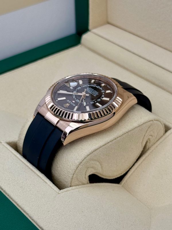 2022 Rolex Sky-Dweller 42mm 326235 Rose Gold Oysterflex Chocolate Dial (No. 2 of 2) for sale