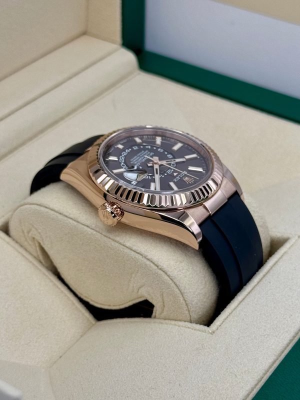 2022 Rolex Sky-Dweller 42mm 326235 Rose Gold Oysterflex Chocolate Dial (No. 2 of 2) for sale