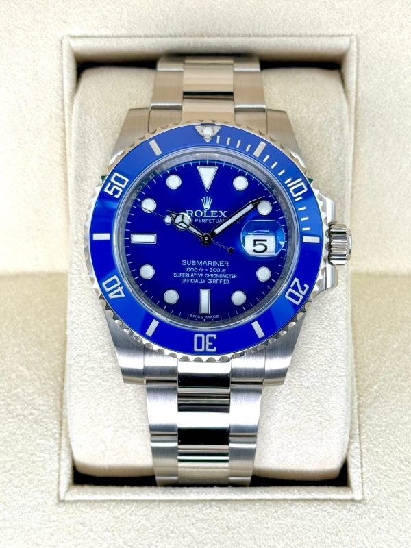 2018 Rolex Submariner “Smurf” 40mm 116619LB White Gold Blue Dial (No. 3 of 3) for sale