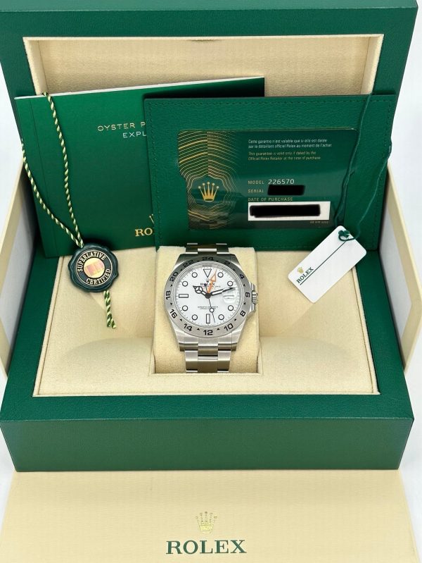2025 Rolex Explorer II 42mm 226570 Polar White Dial (Unworn) (No. 2 of 4) for sale