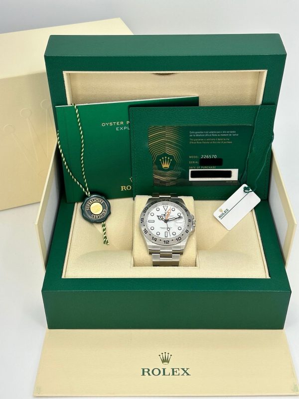 2025 Rolex Explorer II 42mm 226570 Polar White Dial (Unworn) (No. 2 of 4) for sale