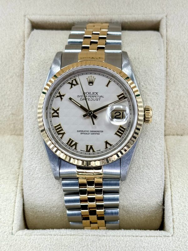 Rolex Datejust 36mm 16233 Two-Tone Jubilee Roman Numeral Pyramid Dial for sale