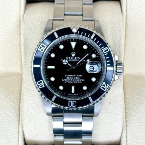 2001 Rolex Submariner Date 40mm 16610 Stainless Steel Black Dial for sale