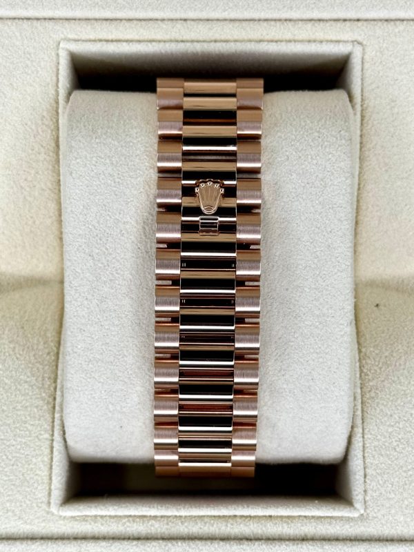 Rolex Day-Date 40mm 228235 Rose Gold Chocolate Baguette Dial (Unworn) for sale