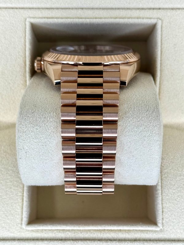 Rolex Day-Date 40mm 228235 Rose Gold Chocolate Baguette Dial (Unworn) for sale