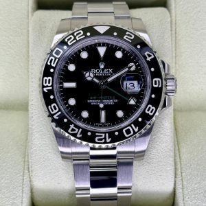 2014 Rolex GMT-Master-II 40mm 116710LN Stainless Steel Black Dial for sale